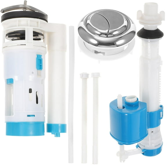 LOLIPPYY Toilet Repair Kit 1 Set with Fill Valve, Valve, and Multi-Color Push Button for Complete Toilet Fix