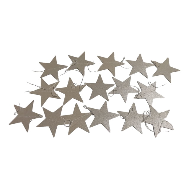 Guirnalda de papel con forma de estrella Advancent 2M Adornos colgantes para fiestas plata