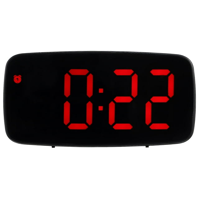 BRIGHTFUFU Large Display Digital Clock for Home Use Black ABS Electronic Clock Perfect Gift for Bedside Desk Decoration