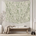 thumbnail image 5 of Sage Green Flowers Tapestry for Bedroom Wall Hanging Tapestry, Rustic Pastoral Botanical Floral Leaf Ceiling Backdrop Tapestries Poster Blanket Wall Decor for Teens Room Living Room Dorm 55" x 73", 5 of 8