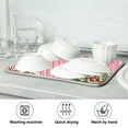 thumbnail image 7 of Yayeee Dish Drying Mat for Kitchen Counter 16"x18" Microfiber Absorbent Pad, Pink Christmas House, 7 of 7