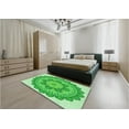 thumbnail image 4 of Ahgly Company Indoor Square Patterned Stoplight Go Green Area Rugs, 4' Square, 4 of 6