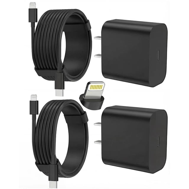 Cargador FEEL2NICE de carga rápida 12W USB-C, 2 unidades con cables