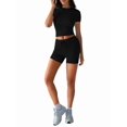 thumbnail image 3 of Womens Two Piece Lounge Sets Casual Summer Outfits 2 Piece Short Matching Clothing Set Black S, 3 of 8