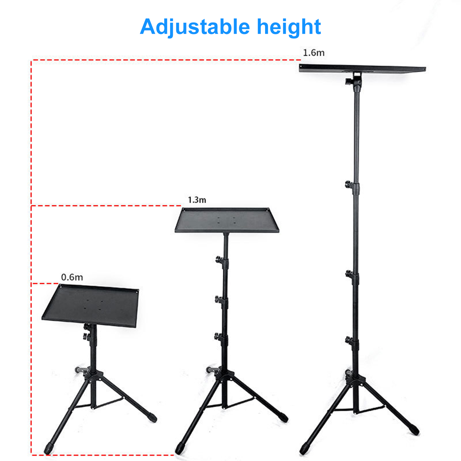 Trépied Universel Réglable Pour Projecteur/Ordinateur Portable - Support Jusqu'à 15 Kg, Hauteur 43-122 Cm