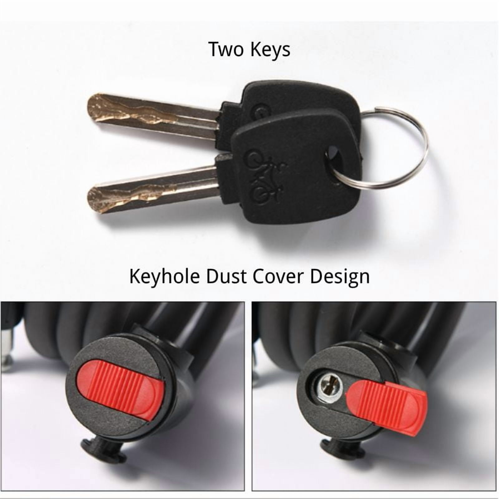 Vantana Bike Lock with Combination 6 ft Bicycle Lock Secure 5 Digit Resettable Cable Lock