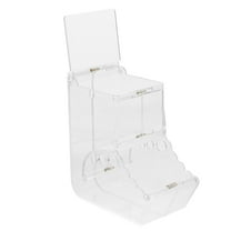 ORDDIART Rat Cage Pet Feeder Acrylic Transparent for Small Animals 1Set 5.5x5x2.8in