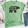 thumbnail image 2 of Papa Bear T-shirt, Unisex Men's Shirt, Papa Shirt, Dad Shirt, Father's Day Shirt, Heather Apple Green, Large, 2 of 6