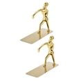 thumbnail image 3 of 2 uds sujetalibros de acero inoxidable para hombre sujetalibros artísticos Kung Fu antideslizantes para decoración de estantería de oficina en casa ANGGREK Otros, 3 of 8