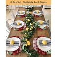 thumbnail image 4 of 15 Inch Round Placemats Set of 4, Christmas Non Slip Heat Insulation PP Table Mats, Winter Snowman Xmas Trees Balls Red Black Plaid Washable Place Mats for Kitchen Dining Party Table Decor, 4 of 7