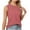 Pink, variant on Women Plus Size Tank Tops Women's Tank Tops Casual Summer Crew Neck Sleeveless Shirts Solid Color Flowy Tunic Loose Fit Basic Top Dark Gray M