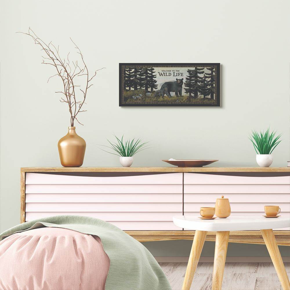 Stupell Industries Wild Life Bear Animal Country Landscape Design Canvas Wall Art by Stephanie Workman Marrott