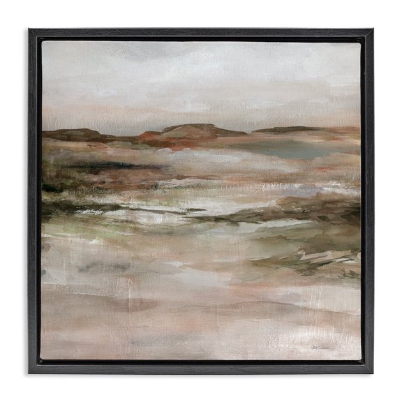 Stupell Industries Contemporary Black Floating Frame Canvas Art, 18 x 18, by Carol Robinson