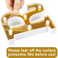 thumbnail image 4 of Qinwei LED Letter Lights Sign 26 Golden Alphabet Light Up Marquee Letters Sign for Wedding Birthday Party Christmas Home Bar Decoration (Gold O), 4 of 5