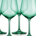 thumbnail image 5 of Set of Four Translucent Pale Green Large Wine Glasses, 5 of 6