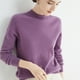 thumbnail image 2 of Suéter de cachemira 100 % lana merino, suéter de punto para mujer, jersey de cuello alto de manga larga, ropa de otoño e invierno, jerséis cálidos, 2 of 5