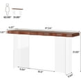 thumbnail image 5 of Tribesigns 47" Sofa Table with Acrylic Legs, Narrow Console Tables Modern Levitate Hallway Accent Table (Dark Brown), 5 of 5