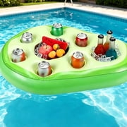 Inflatable Beverage Cooler - Green Plastic Drink Ice Bucket for Party Pool BBQ Picnic - 25.59x19.69in Outdoor Beverage Tub for Events