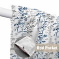 thumbnail image 4 of Navy Blue Grey Botanical Swag Valances for Windows, Kitchen Curtains 36 Inch Length 2 Panels Set, Spring Floral Summer Farmhouse Short Curtains for Small Windows Rod Pocket Cafe Curtains 28"x36", 4 of 8