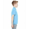 thumbnail image 3 of UltraClub 8210Y Youth Cool & Dry Polo Columbia Blue Small, 3 of 3