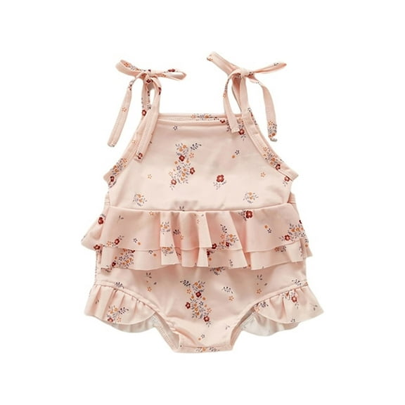 Kiapeise Baby Toddler Girl Swimsuit 3 6 9 12 18 24 Months Long Sleeve Ruffle Backless Bathing Suit Cute Swimwear