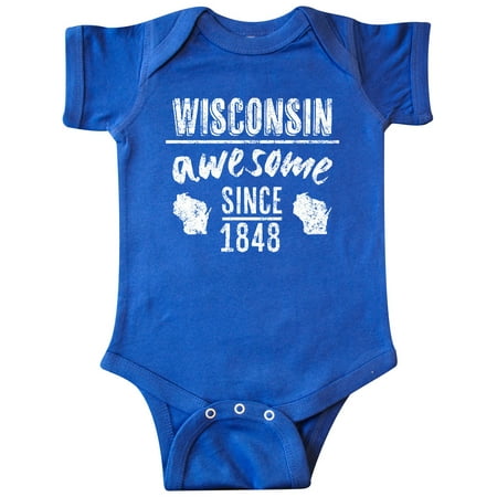 

Inktastic Wisconsin Awesome Since 1848 Gift Baby Boy or Baby Girl Bodysuit
