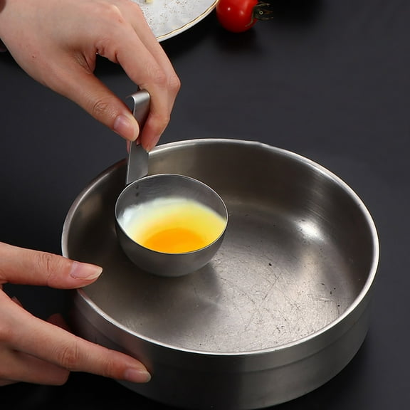 Koadzawe Stainless Steel Egg Poacher,Metal Boiler Single Hole Poachin Boiled Holder Temp Resistant Tray for Kitchen,Hangable Poached Cups for Easy Cooking,Poached Pan for Making Soft Boiled Eggs