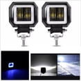 thumbnail image 1 of Barra de luz LED de 3 pulgadas 9-36V 80W 10000LM 6000K Proyector DRL Ojos de ángel Luz de conducción LED Todoterreno Cápsulas de luz LED para camiones Coche SUV 4x4 Motocicletas Paquete de, 1 of 5