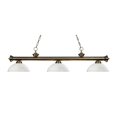 thumbnail image 2 of 200-3AB-DMO14-Z-Lite-Riviera - Three Light Billiard In Antique Brass  Antique Brass Finish with Dome, 2 of 2