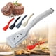thumbnail image 1 of Pinzas para freír espátulas de acero inoxidable | Utensilio de cocina 2 en 1, clip flexible inclinado para pala, utensilio ergonómico anti-arañazos para salteados, agarre seguro, 29,5x7cm, 1 of 2