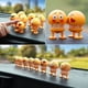 thumbnail image 2 of Adornos para coche, muñecos cabezones con cabeza oscilante, lindos dibujos animados, divertido robot con cabeza oscilante, able ración para salpicadero de coche, expresión facial automática, 2 of 6