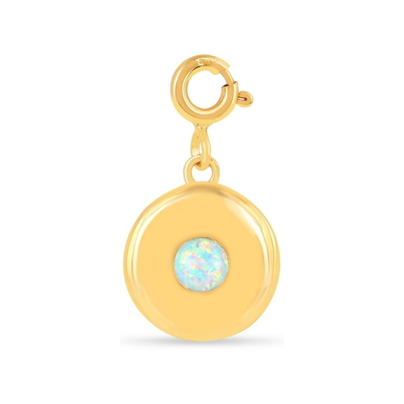 Fine Color Jewels Birthstone Charm Pendant 925 Sterling Silver Yellow Gold Plated For Women’s