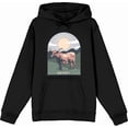 thumbnail image 4 of Western Howdy Cow Adult Black Long Sleeve Hoodie-Medium, 4 of 6