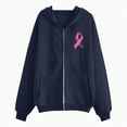 thumbnail image 4 of Godom Women's Zip Up Hoodies Long Sleeve Hooded Sweatshirt Oversized Fleece Jacket with Pockets Fall Coats 2025, 4 of 4