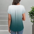 thumbnail image 4 of Ruimatai Women's V-Neck Short Sleeve Blouse Casual Button Down Ombre Print Top Comfortable Summer Fashion T-Shirt, 4 of 6