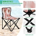 thumbnail image 4 of 600D Oxford Camping Chair Portable Foldable Chair Supports 220 lbs for Picnic, Fishing, Backpacking Pink and Brown Tie-dye Flowers, 4 of 8