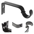 thumbnail image 3 of WHAMVOX Black Adjustable Curtain Rod Brackets for Wall Mount Iron Set of 3 Easy Install Sturdy Support, 3 of 8