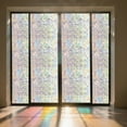 thumbnail image 6 of 3D Static Stained Glass Window Film, Decorative Privacy Film For Home With Colorful Patterns, Heat Control Uv Protection No Adhesive Removable Easy Install Reusable For Living, 6 of 7