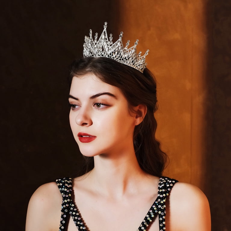 Queen Crown Tiaras for Women Girls Crystal Headbands Bridal Party JUNWELL Queen Crown and Tiara Princess Crown for Women and  main image 3