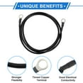 thumbnail image 4 of 1 Pc Cable Inversor de Batería 10 AWG Gauge 5.5FT 3/8" Lug 5/16" Lug Cable de Batería Universal para Automóvil Vehículo Barco RV Solar Cobre Estañado Negro, 4 of 7