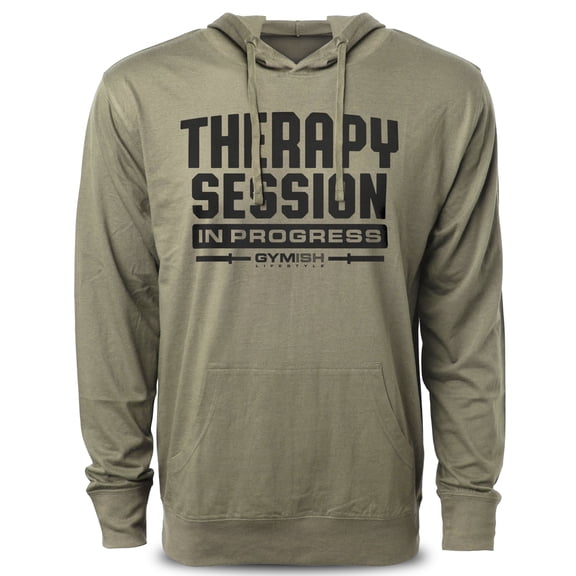 Gymish Therapy Session Workout Hoodie for Men, Funny Gym Shirts, Lifting T-Shirt, Deadlift Tee, Men's Gym Shirt, Workout Tops, Powerlifting & Bodybuilding Tee