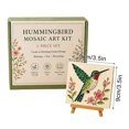 thumbnail image 3 of Hummingbird Floral Mosaic Art DIY Kit for Adults Beginners,3.5in Handmade Glass Mosaic Tile Craft Set With Wooden Stand,Garden Bird Themed Tabletop Decor Art Kit,Creative Handcraft Gift, 3 of 6