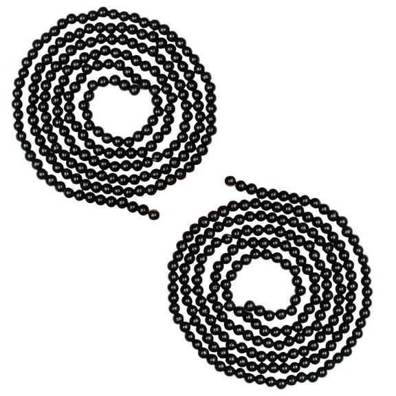 2pc Black Wooden-Beaded Garlands - for Halloween Decor - Factory Direct Craft