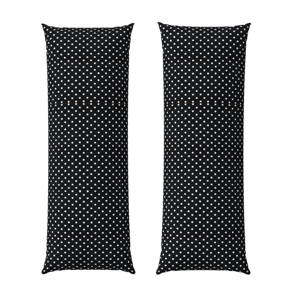 Long Pillow Cover Black Polka Dot Cushion Body Pillow Case Rectangle Decorative Throw Printed Pillowcase 20 X 60 Inch