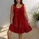 thumbnail image 5 of mfyjkho Vestidos para mujer, Vestido de cuello redondo sin mangas de verano y primavera para mujer de talla grande Vestidos festivos xxxxl, 5 of 8