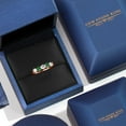 thumbnail image 5 of Gem Stone King 1.50 Ct Round Green Nano Emerald 18K Rose Gold Plated Silver Ring, 5 of 6
