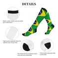thumbnail image 6 of Flag Of Brazil Compression Socks for Women Men Circulation Graduated Supports Socks for Running Athletic Sports, 6 of 8