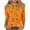 3-Multicolor, variant on Blouse for Women Plus Size 3/4 Sleeve Halloween Pumpkin Print Round-Neck Casual T-shirt Multicolor XXXXXL