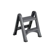 Rubbermaid EZ Step Folding 2-Step Stool, Gray