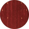 thumbnail image 1 of Ahgly Company Machine Washable Indoor Round Abstract Brown Contemporary Area Rugs, 4' Round, 1 of 4